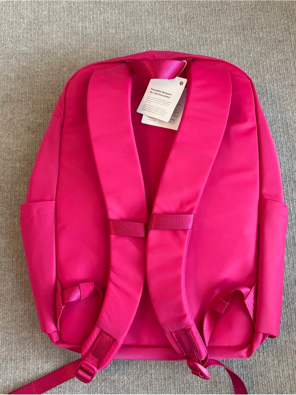 Lululemon Everywhere Backpack 22L Calypso Pink Outer Pockets Laptop Sleeve NWT - Picture 5 of 8
